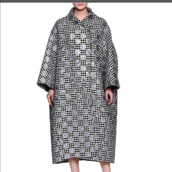 D&G Embroidered Polka Dot Houndstooth Coat - Picture 1 of 13